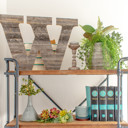 Weathered Gray W Rustic Farmhouse Large 16in Decorative Monogram Wood Letter