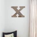 Weathered Gray X Rustic Farmhouse Large 16in Decorative Monogram Wood Letter