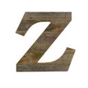 Weathered Gray Z Rustic Farmhouse Large 16in Decorative Monogram Wood Letter