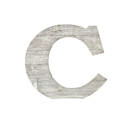 White Wash C Rustic Farmhouse Large 16in Decorative Monogram Wood Letter