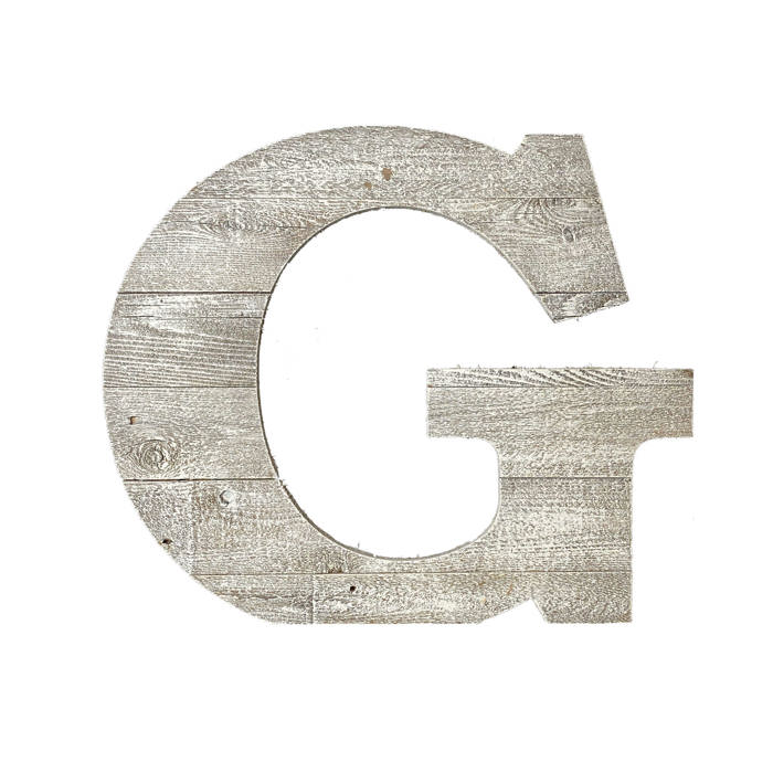 Rustic Farmhouse Large 16in Decorative Monogram Wood Letter