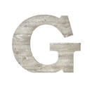 White Wash G Rustic Farmhouse Large 16in Decorative Monogram Wood Letter