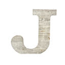 White Wash J Rustic Farmhouse Large 16in Decorative Monogram Wood Letter