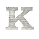 White Wash K Rustic Farmhouse Large 16in Decorative Monogram Wood Letter