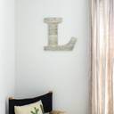 White Wash L Rustic Farmhouse Large 16in Decorative Monogram Wood Letter