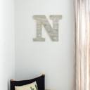 White Wash N Rustic Farmhouse Large 16in Decorative Monogram Wood Letter