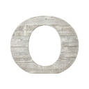 White Wash O Rustic Farmhouse Large 16in Decorative Monogram Wood Letter