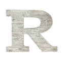 White Wash R Rustic Farmhouse Large 16in Decorative Monogram Wood Letter