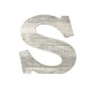 White Wash S Rustic Farmhouse Large 16in Decorative Monogram Wood Letter