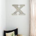 White Wash X Rustic Farmhouse Large 16in Decorative Monogram Wood Letter