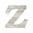 White Wash Z Rustic Farmhouse Large 16in Decorative Monogram Wood Letter