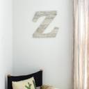 White Wash Z Rustic Farmhouse Large 16in Decorative Monogram Wood Letter