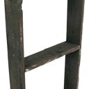 Espresso 3 feet Rustic Farmhouse Reclaimed Wood Decorative Bookcase/Blankets Picket Ladder