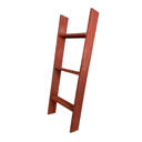 Rustic Red 3 feet Rustic Farmhouse Reclaimed Wood Decorative Bookcase/Blankets Picket Ladder