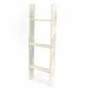 White Wash 3 feet Rustic Farmhouse Reclaimed Wood Decorative Bookcase/Blankets Picket Ladder