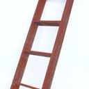 Rustic Red 4 feet Rustic Farmhouse Reclaimed Wood Decorative Bookcase/Blankets Picket Ladder