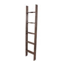 Espresso 5 feet Rustic Farmhouse Reclaimed Wood Decorative Bookcase/Blankets Picket Ladder