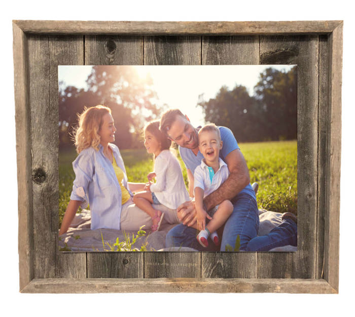 Rustic Farmhouse Reclaimed Solid Wood Plank Picture Frame