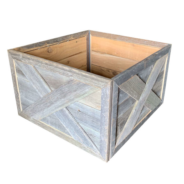 Farmhouse Deluxe 22.5 x 14.5, 30 in. Diameter, Decorative Planter Box Collar