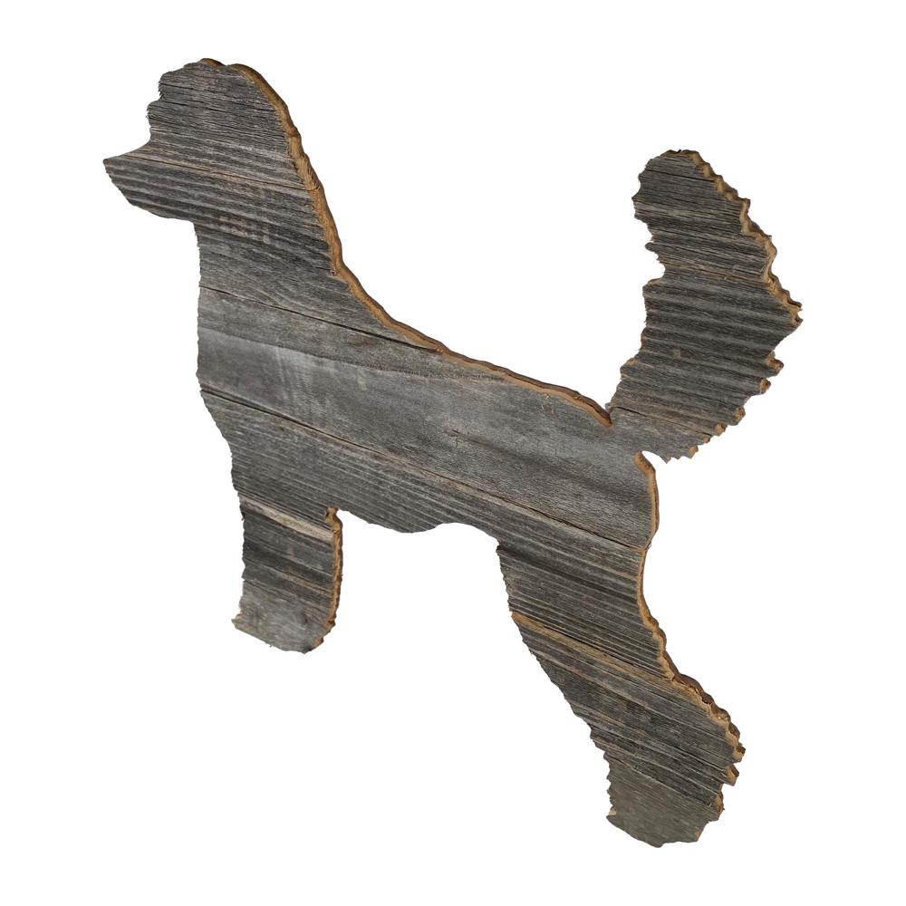 Rustic Farmhouse Poodle Cutout Reclaimed Wood Silhouette