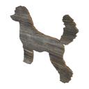 Poodle 12 inches Rustic Farmhouse Poodle Cutout Reclaimed Wood Silhouette