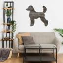 Poodle 12 inches Rustic Farmhouse Poodle Cutout Reclaimed Wood Silhouette