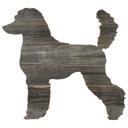 Poodle 18 inches Rustic Farmhouse Poodle Cutout Reclaimed Wood Silhouette