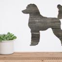 Poodle 18 inches Rustic Farmhouse Poodle Cutout Reclaimed Wood Silhouette