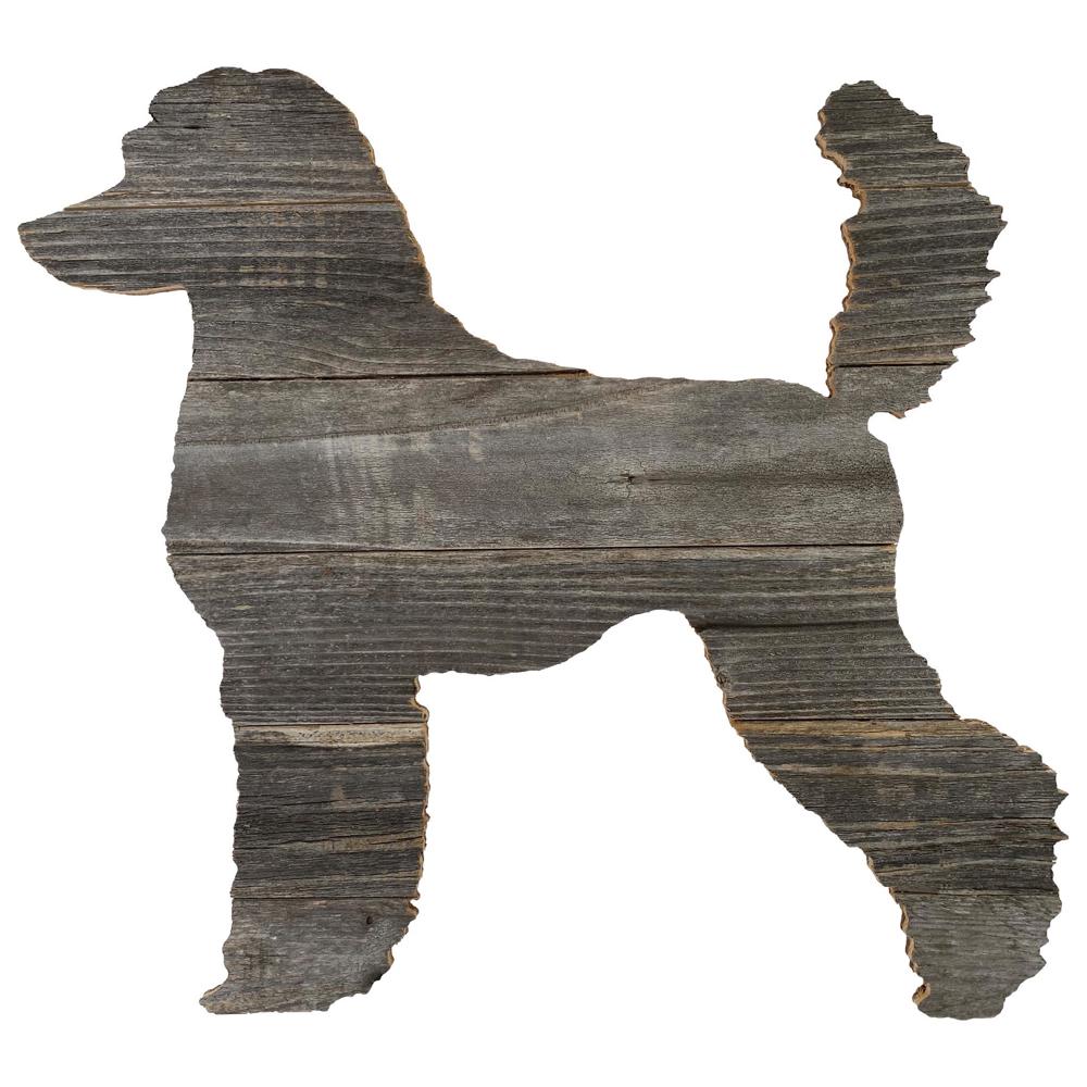 Rustic Farmhouse Poodle Cutout Reclaimed Wood Silhouette