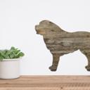 Saint Bernard 12 inches Rustic Farmhouse Saint Bernard Cutout Reclaimed Wood Silhouette