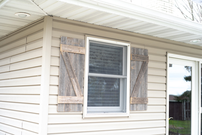 Rustic Farmhouse 36 in. x 13 in. Reclaimed Wood Decorative Shutters (Set of 2)