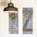 Weathered Gray 36 inches Rustic Farmhouse 36 in. x 13 in. Reclaimed Wood Decorative Shutters (Set of 2)