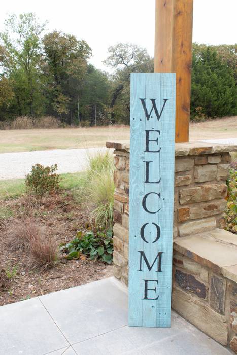 Rustic Farmhouse 5ft Vertical Front Porch Welcome Sign