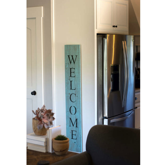 Rustic Farmhouse 5ft Vertical Front Porch Welcome Sign