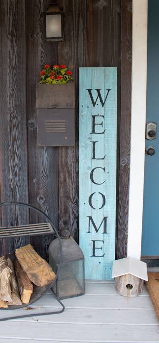 Rustic Farmhouse 5ft Vertical Front Porch Welcome Sign