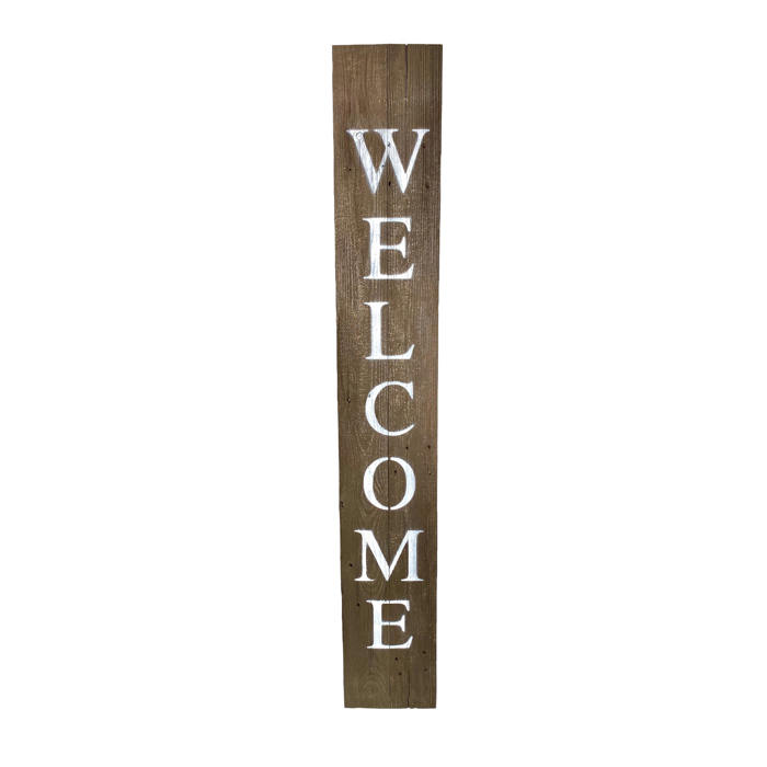 Rustic Farmhouse 5ft Vertical Front Porch Welcome Sign