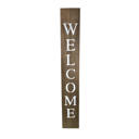 Espresso Rustic Farmhouse 5ft Vertical Front Porch Welcome Sign