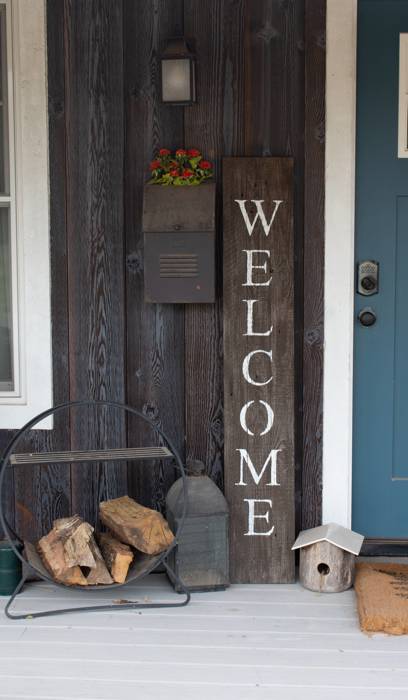 Rustic Farmhouse 5ft Vertical Front Porch Welcome Sign