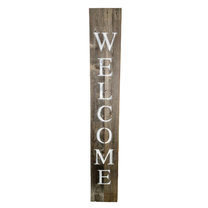 Rustic Farmhouse 5ft Vertical Front Porch Welcome Sign