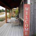 Rustic Red Rustic Farmhouse 5ft Vertical Front Porch Welcome Sign