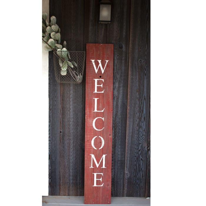 Rustic Farmhouse 5ft Vertical Front Porch Welcome Sign