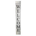 White Wash Rustic Farmhouse 5ft Vertical Front Porch Welcome Sign