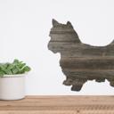 Yorkshire Terrier 12 inches Rustic Farmhouse Yorkshire Terrier Cutout Reclaimed Wood Silhouette