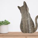  Rustic Farmhouse Reclaimed Wood Cat Cutout Silhouette