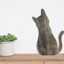 18 inches Rustic Farmhouse Reclaimed Wood Cat Cutout Silhouette