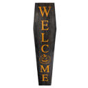  Rustic Farmhouse 4ft Reclaimed Wood Standing Halloween Coffin Welcome Sign