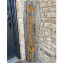  Rustic Farmhouse 4ft Reclaimed Wood Standing Halloween Coffin Welcome Sign