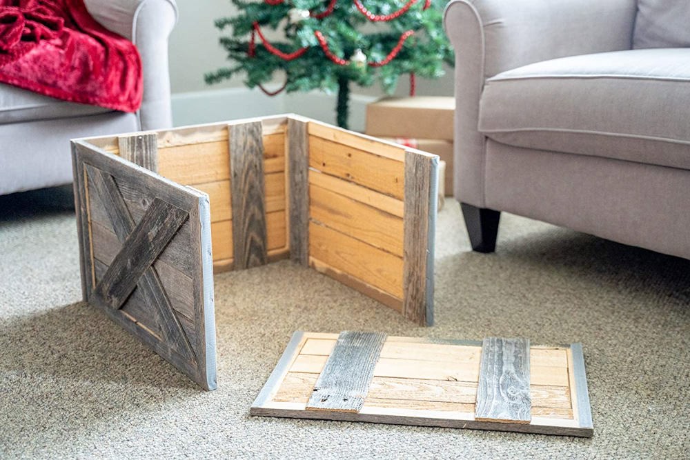 Rustic Farmhouse Deluxe Series Reclaimed Wooden Christmas Tree Box Collar