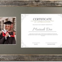  Rustic Farmhouse 12 x 18 Graduation Diploma Frame with Mat, fitted for 5 x 7 Cap & Grown Photo and 8.5 x 11 Diploma Certificate Display