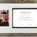  Rustic Farmhouse 12 x 18 Graduation Diploma Frame with Mat, fitted for 5 x 7 Cap & Grown Photo and 8.5 x 11 Diploma Certificate Display